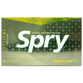 Spry Натуральная жевательная резинка с зеленым чаем и ксилитом, 10 шт.
