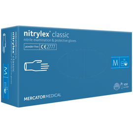 Перчатки нитриловые NITRYLEX Classic, неопудренные, диагностические, фиолетовые, размер M, 100 шт. (50 пар)