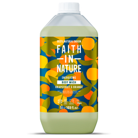Faith in Nature Натуральный гель для душа с грейпфрутом и апельсином, 5 л