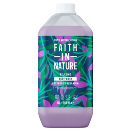 Faith in Nature Натуральный гель для душа с лавандой и геранью, 5 л