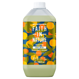 Faith in Nature Натуральный гель для душа с грейпфрутом и апельсином, 5 л