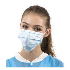Акция! Dochem TOPSAFE Медицинские маски защитные Premium Elite, 3-х слойные, с заушными петлями, синие, 50 шт.
