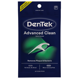 DenTek Тройное очищение Флосс-зубочистки, 20 шт.