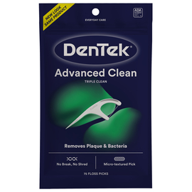 DenTek Тройное очищение Флосс-зубочистки, 75 шт.