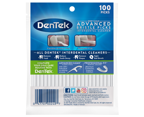 Акция! DenTek Глубокое очищение Зубочистки, 100 шт., изображение 2