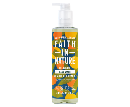 Faith in Nature Натуральное жидкое мыло для рук с грейпфрутом и апельсином, 400 мл