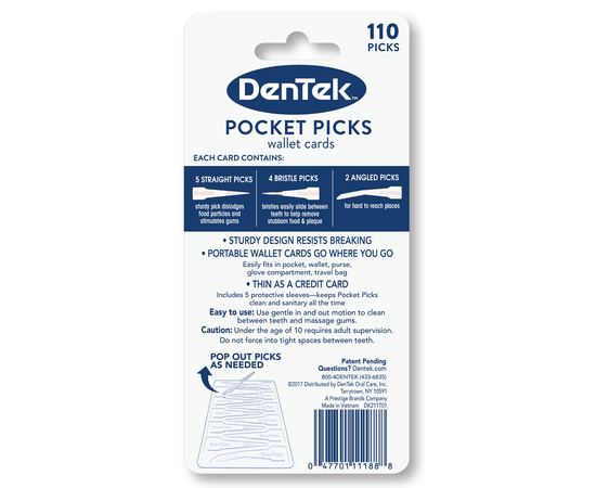 Акция! DenTek Карманные зубочистки, 110 шт., изображение 2