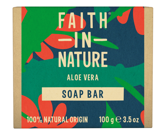 Faith in Nature Натуральное твердое мыло с алоэ вера, 100 г