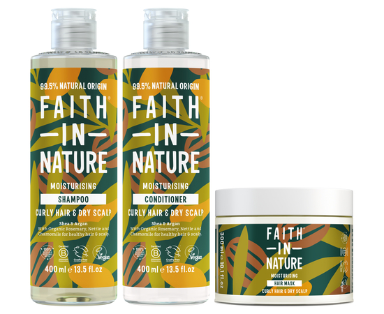 Faith in Nature Набор для ухода за кудрявыми волосами с ши и арганой