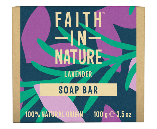 Faith in Nature Натуральное твердое мыло с лавандой, 100 г