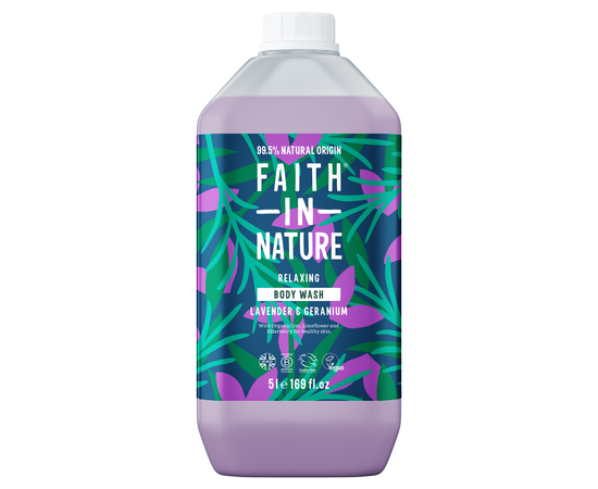Faith in Nature Натуральный гель для душа с лавандой и геранью, 5 л