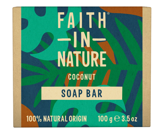 Faith in Nature Натуральное твердое мыло с кокосом, 100 г