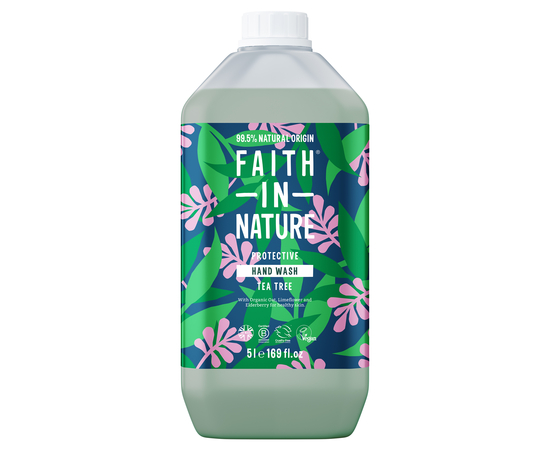 Faith in Nature Натуральное жидкое мыло для рук с чайным деревом, 5 л