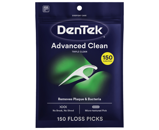 DenTek Тройное очищение Флосс-зубочистки, 150 шт.
