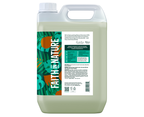 Faith In Nature Натуральный шампунь с кокосом, 5 л, изображение 2