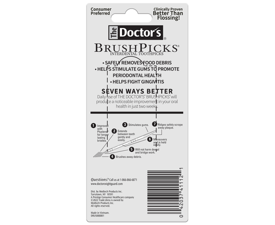 The Doctor's BrushPicks Межзубные зубочистки, 120 шт., изображение 2