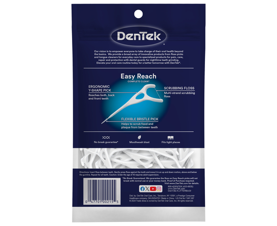 DenTek Комплексное очищение Задние зубы Флосс-зубочистки, 75 шт., изображение 2