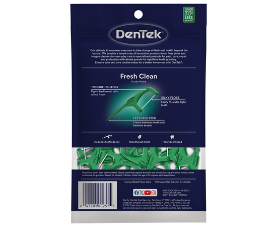 DenTek Освежающее очищение Флосс-зубочистки, 75 шт., изображение 2